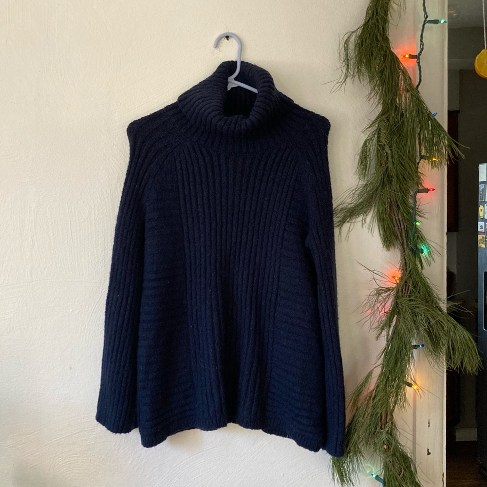 Navy Turtleneck Sweater